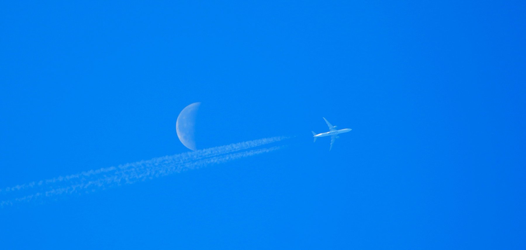шаварёв, небо, самолёт, луна, фотография,, Александр Шаварёв