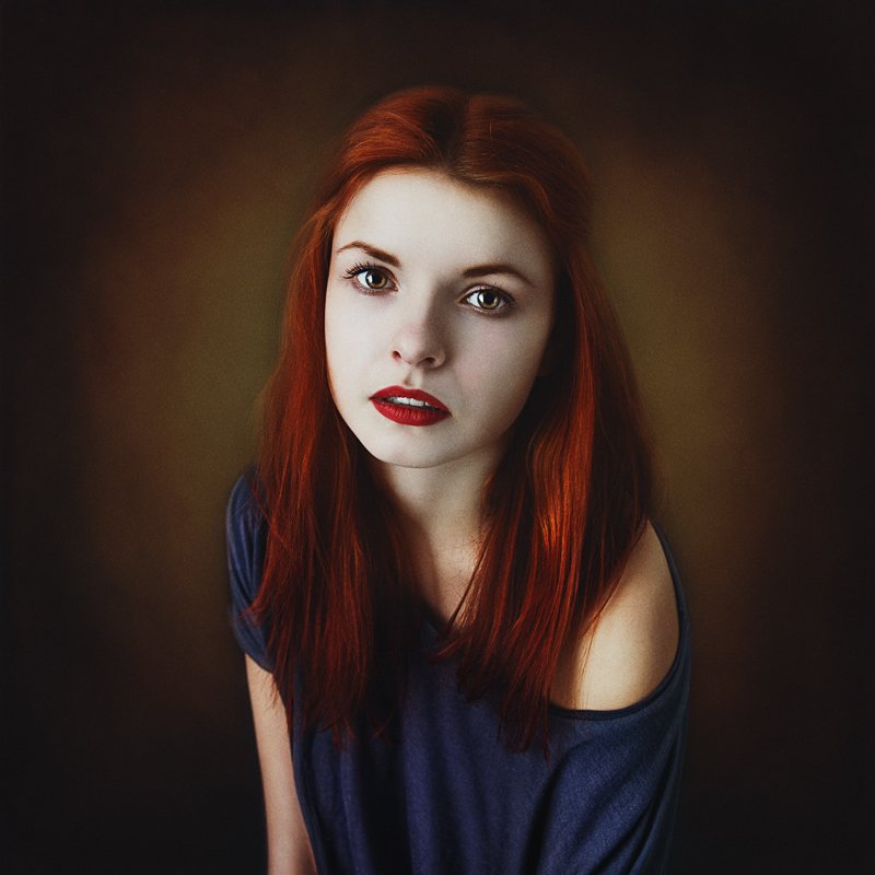 портрет, девушка, женский портрет, рыжий, рыжая девушка, Маховицкая Кристина