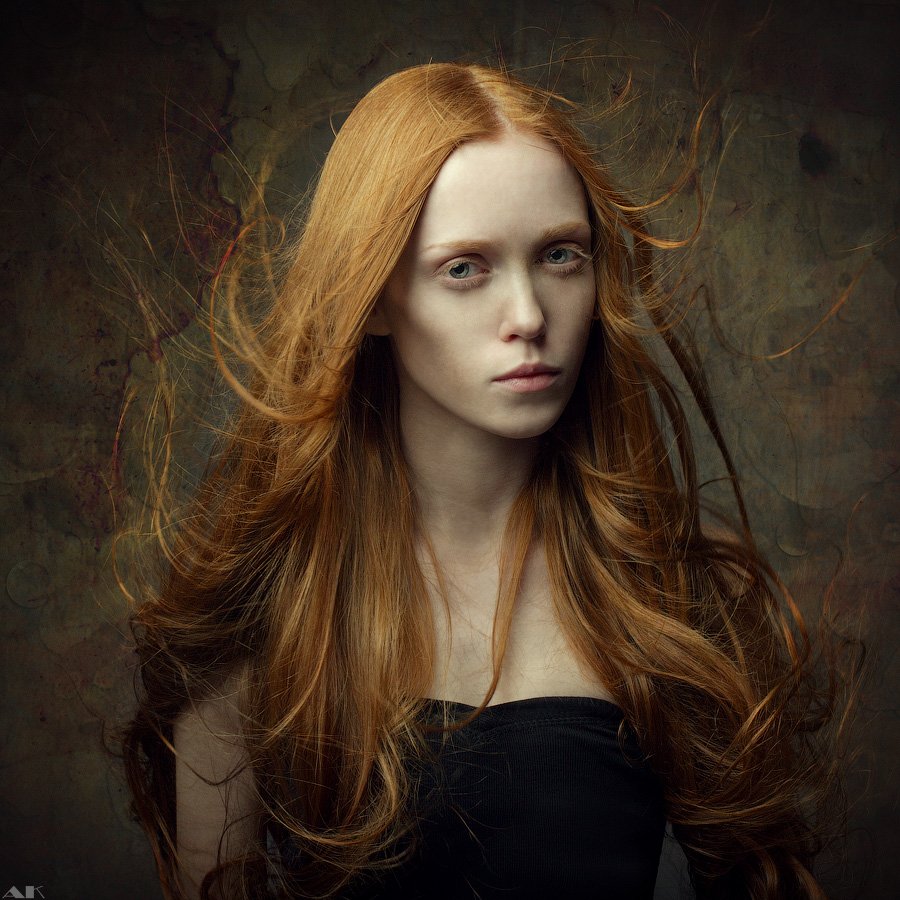 red, hair, fury, portrait, Колбая Александр