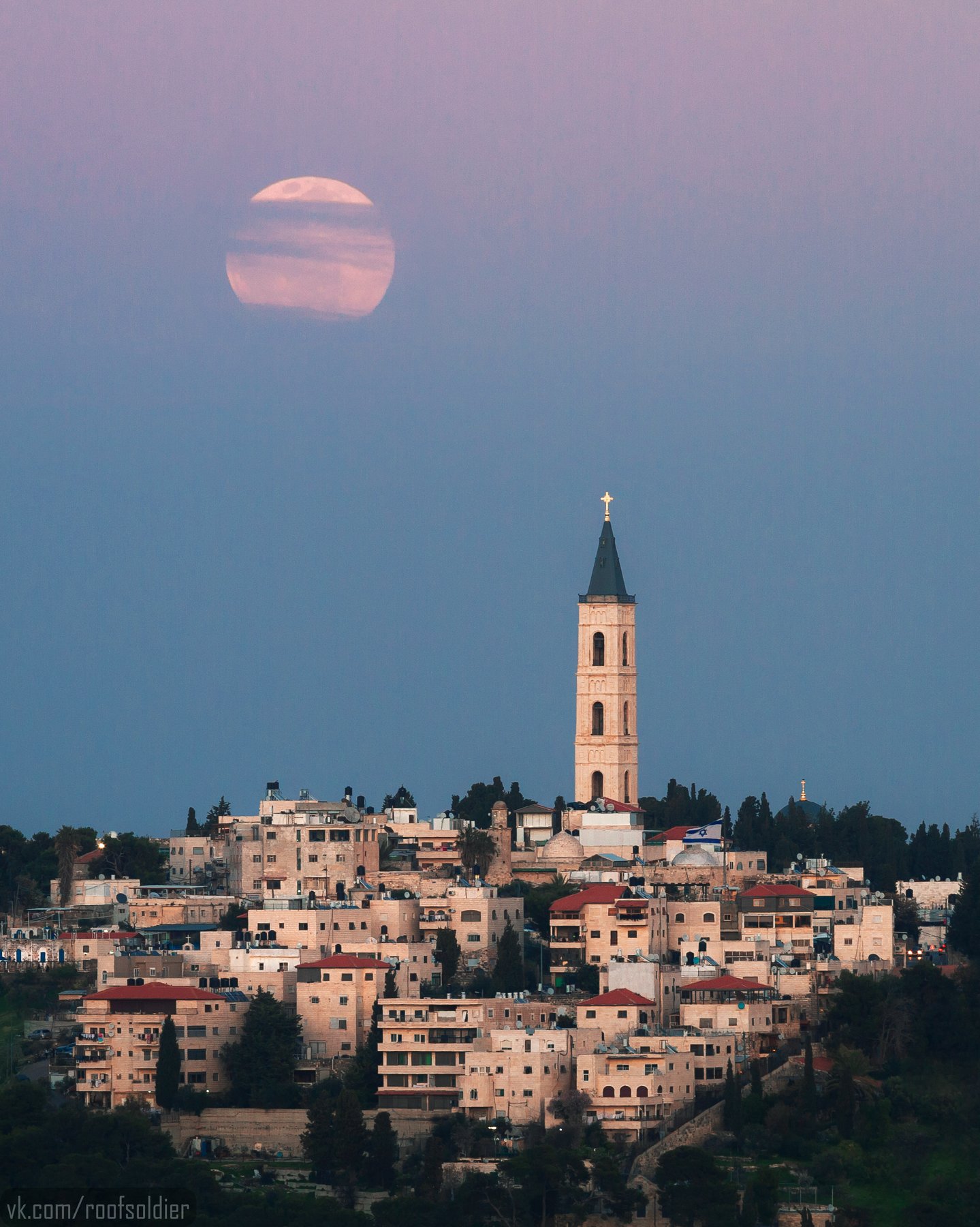 Луна, полнолуние, Иерусалим, Израиль, Палестина, город, архитектура, пейзаж, Israel, Jerusalem, architecture, Palestine, city, cityscape, moon, astrophotography, Голубев Алексей