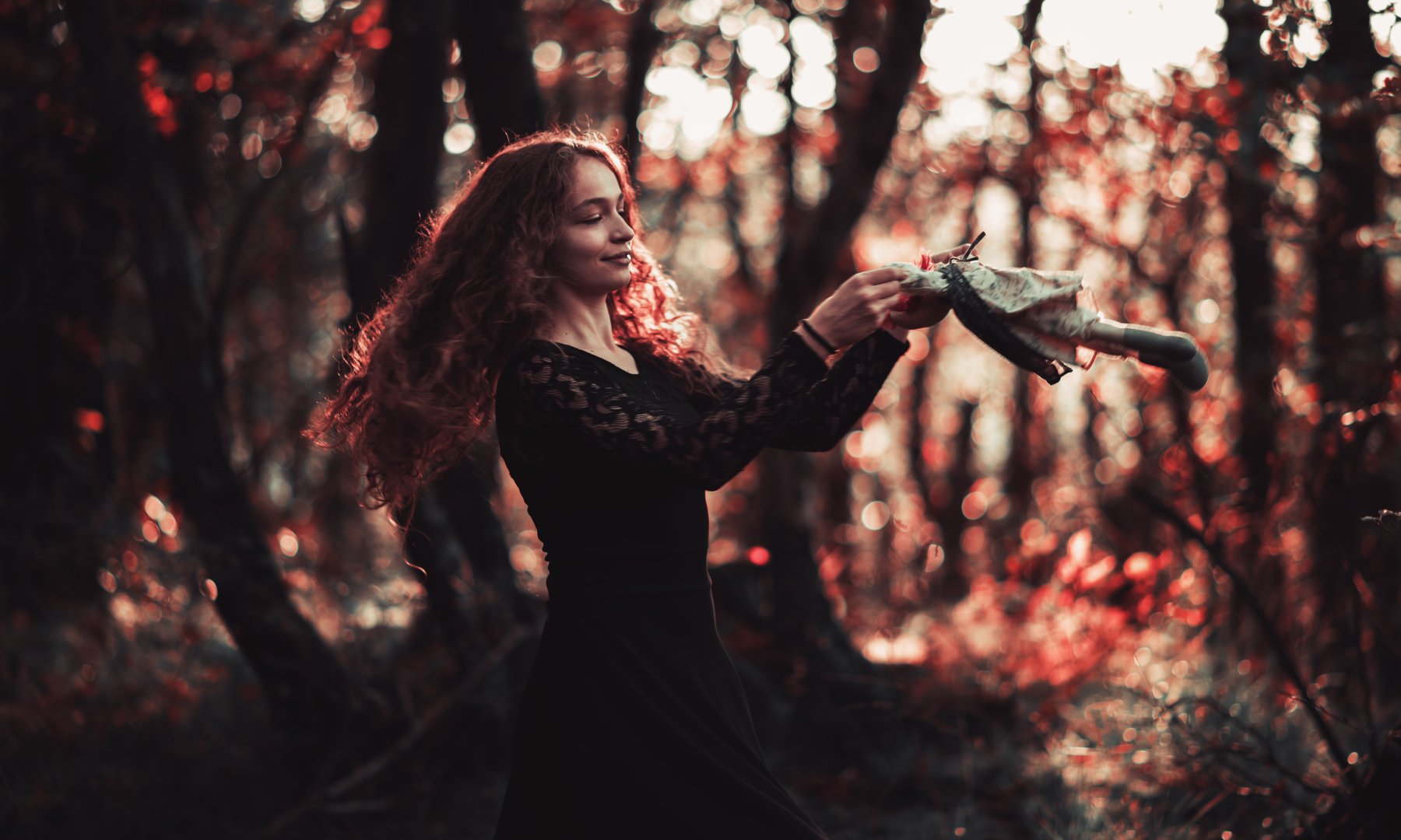 #girl #doll #autumn #colors #mood #dark #woods, Sabrina DAlonzo