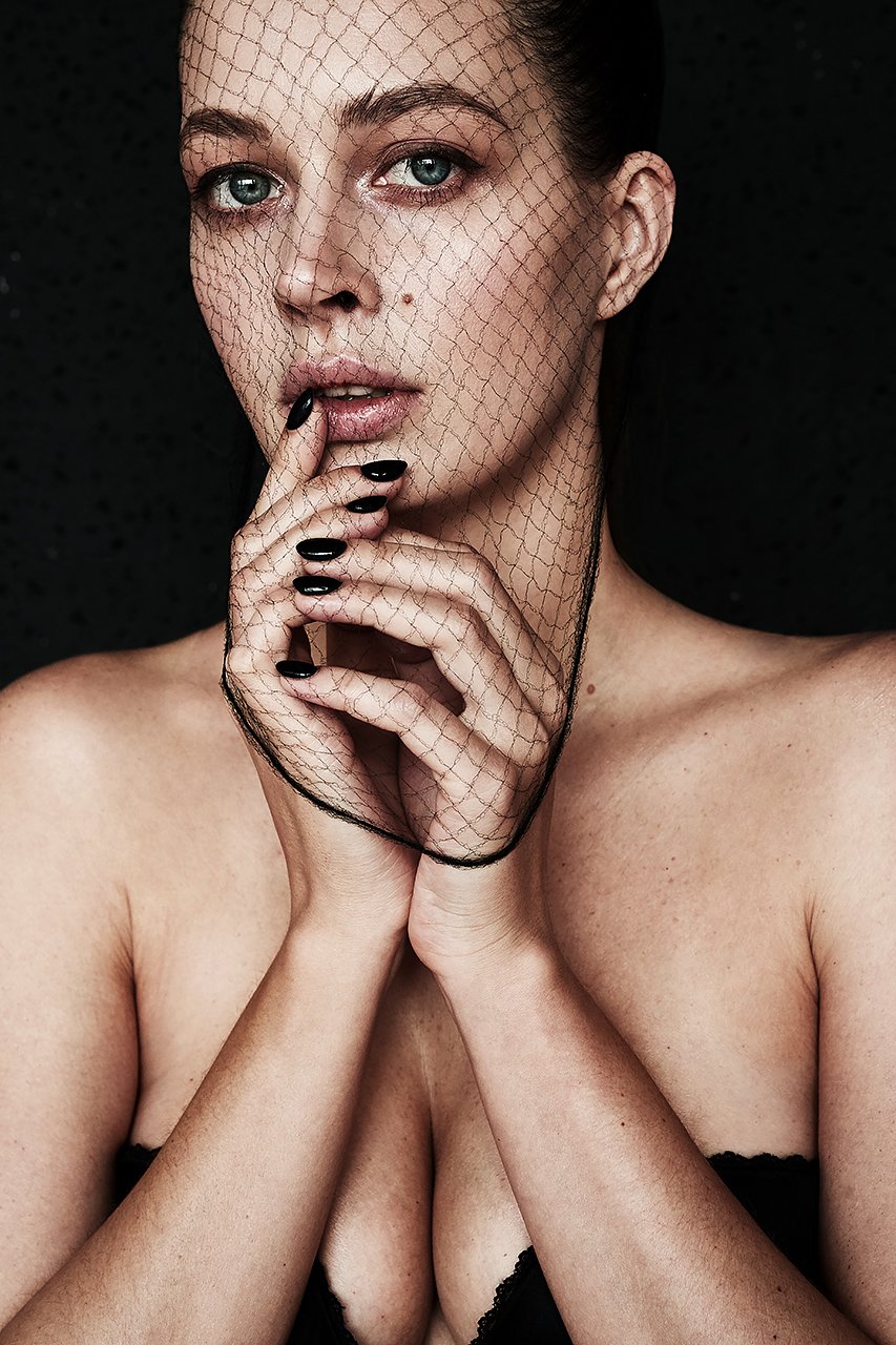 девушка, концептуально, сети,  сексуальная, красивая, модель, черный, концепт, Дарья Комарова