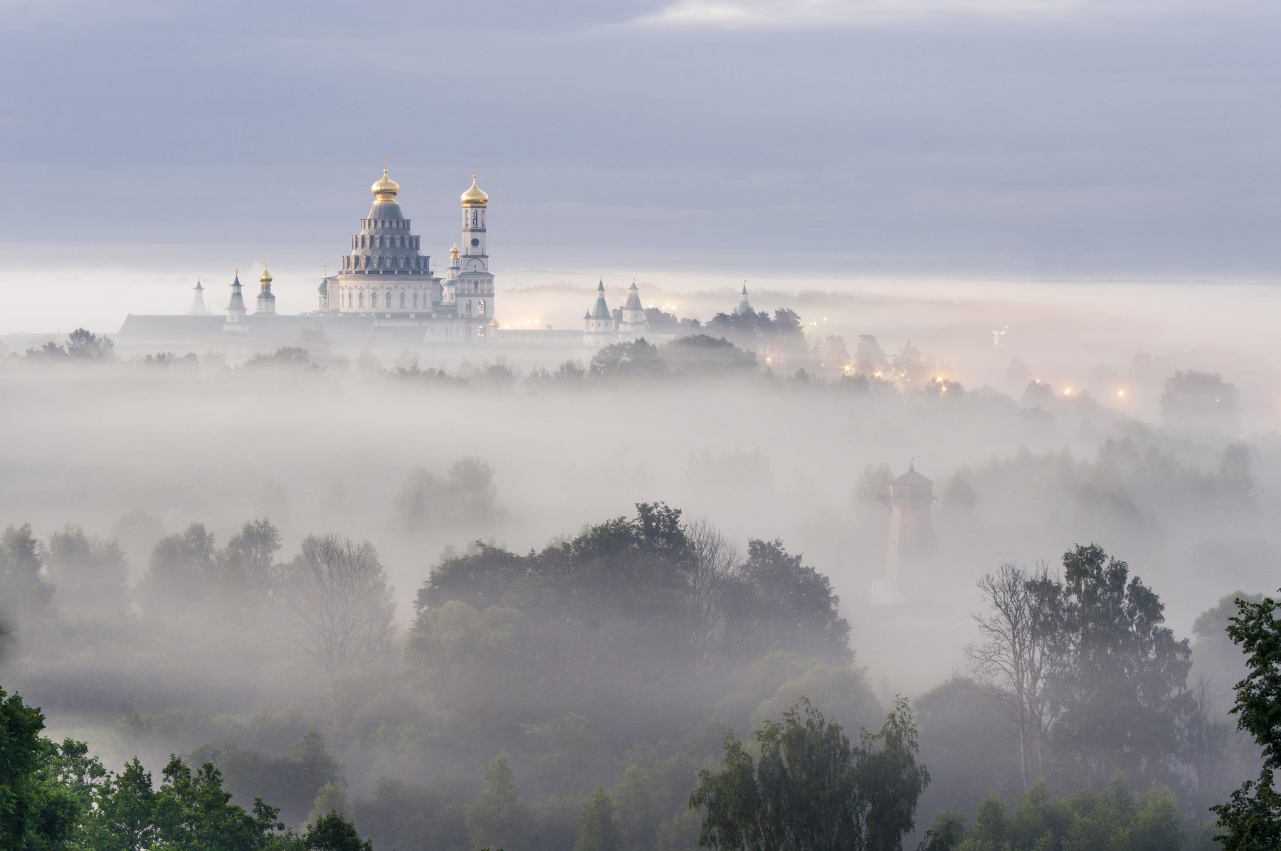 лето, пейзаж, рассвет, природа, утро, туман, Александр Кыров