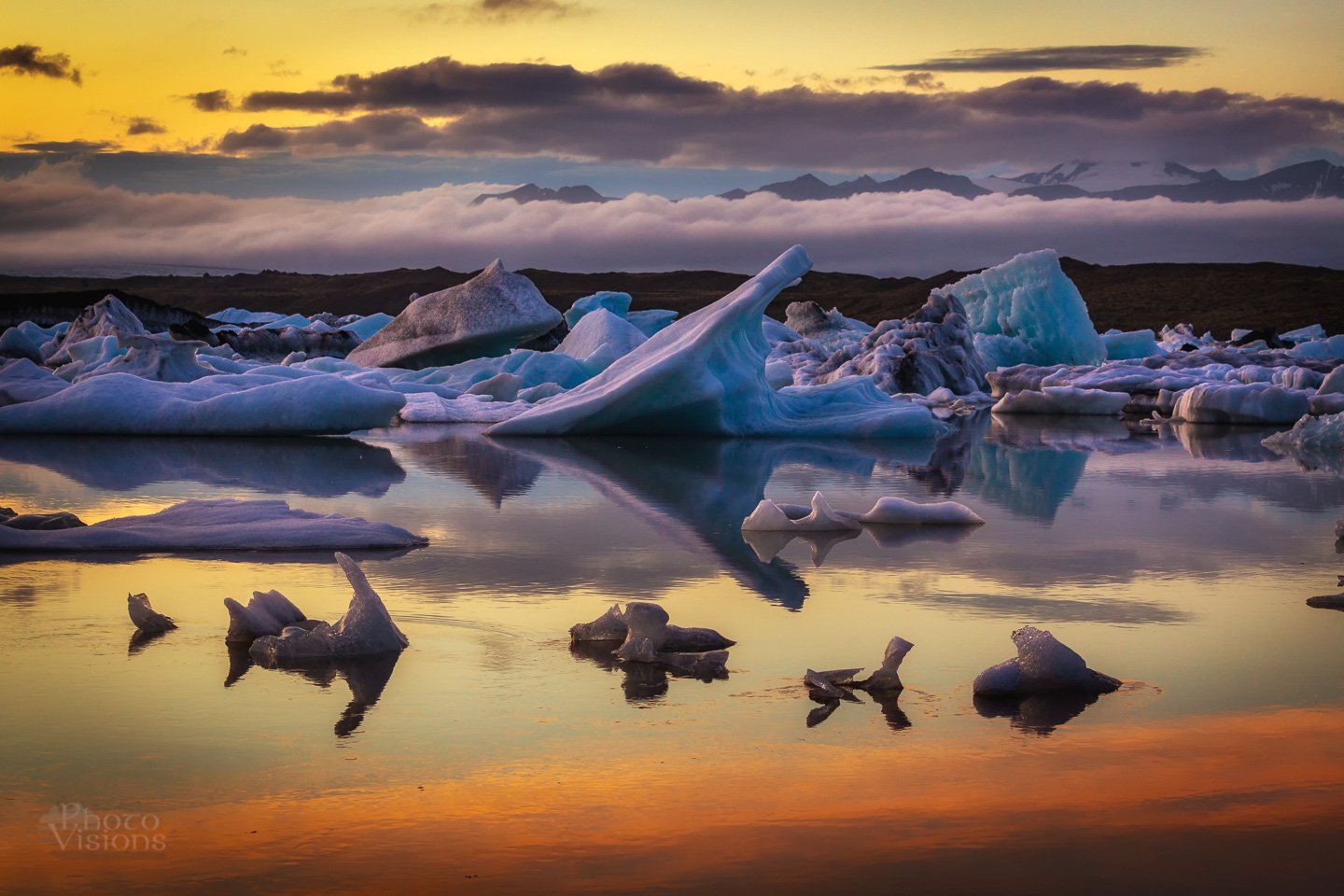 iceland,ice,glacial,glacier,mountains,sunset,night,colours,iceberg,, Adrian Szatewicz