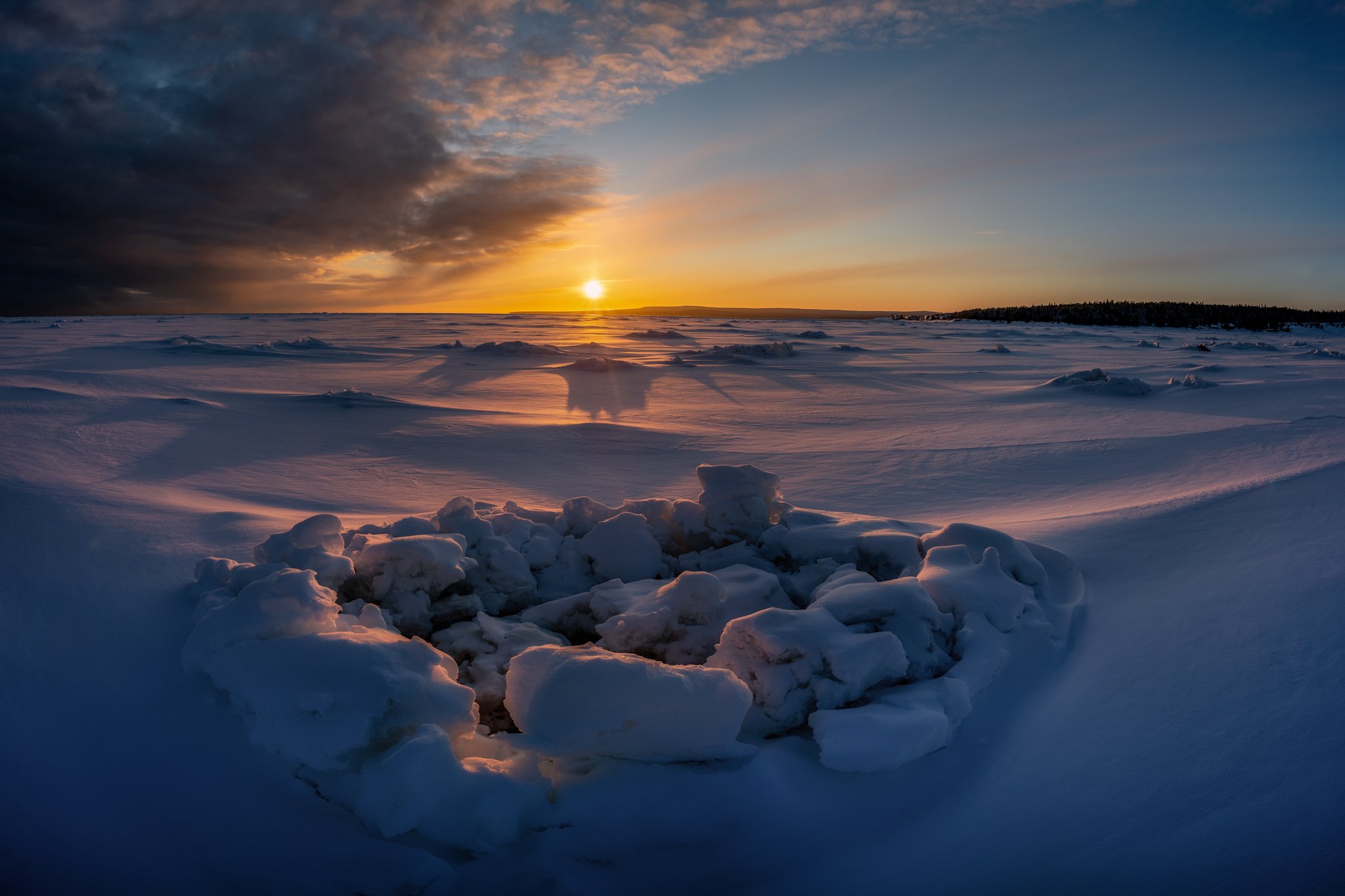 Природа белого моря зимой