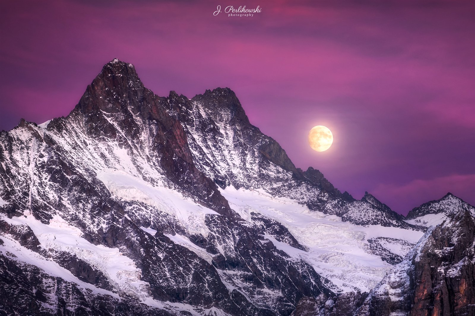 landscape,swiss, switzerland, moon, moon rise, colours, mountains,mountain,, Jakub Perlikowski