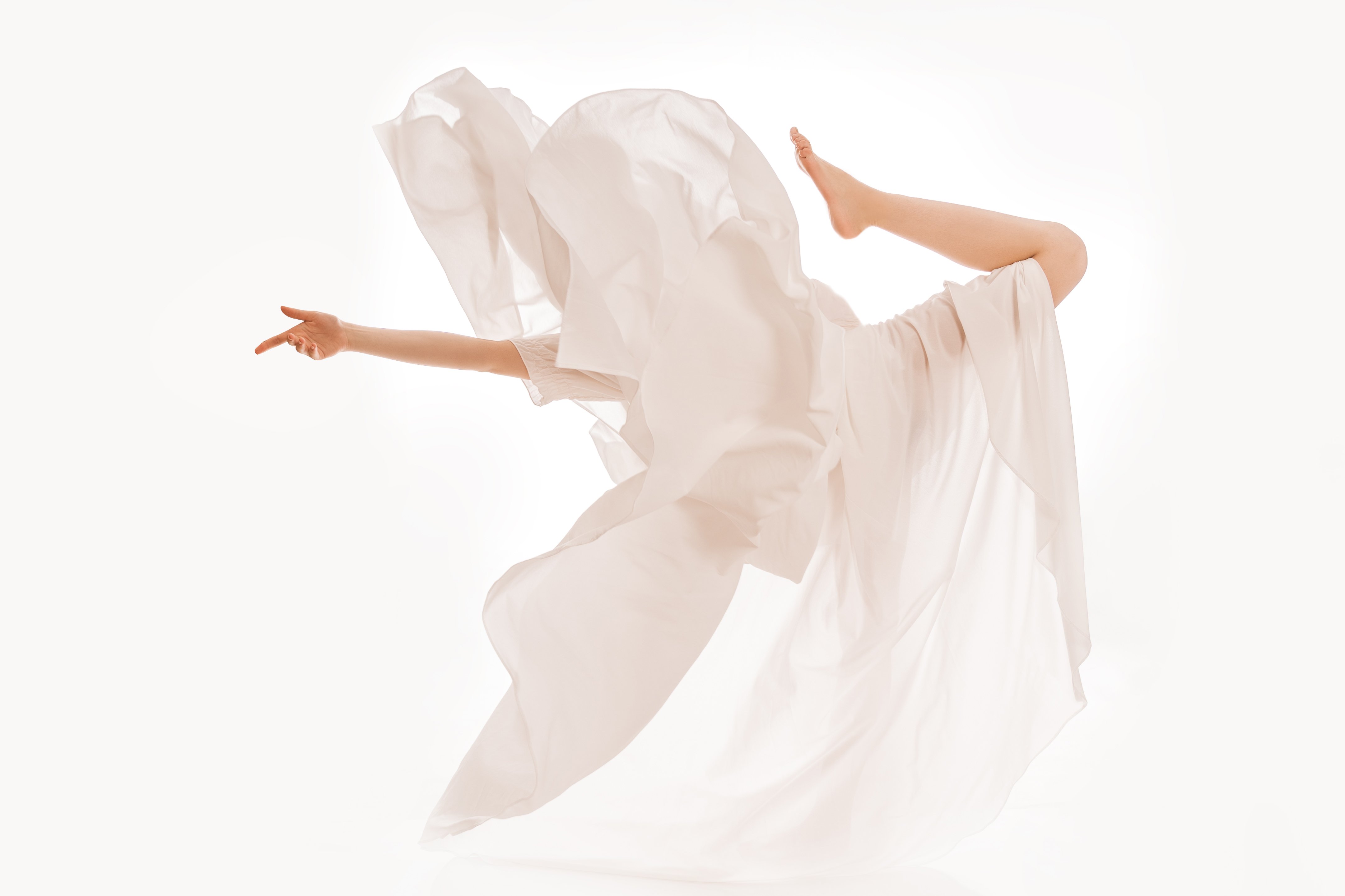 танец, движение, белое, девушка, модель, портрет, грация, легкость, Мария Братан