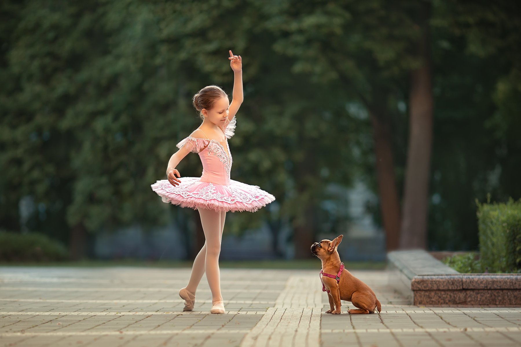 балерина, балет, лето, собака, танец, Людмила Бобровская