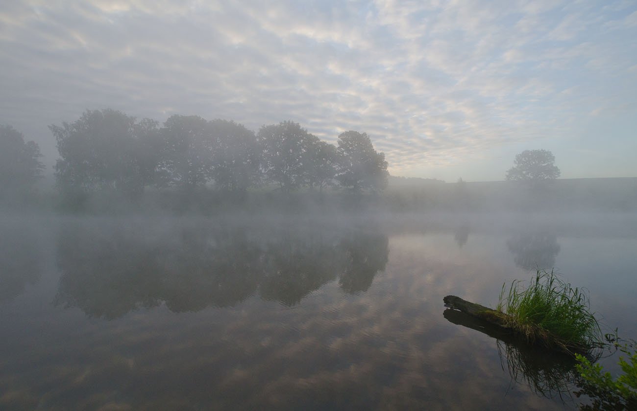 утро, туман, озеро новое, грумант, Михаил Агеев