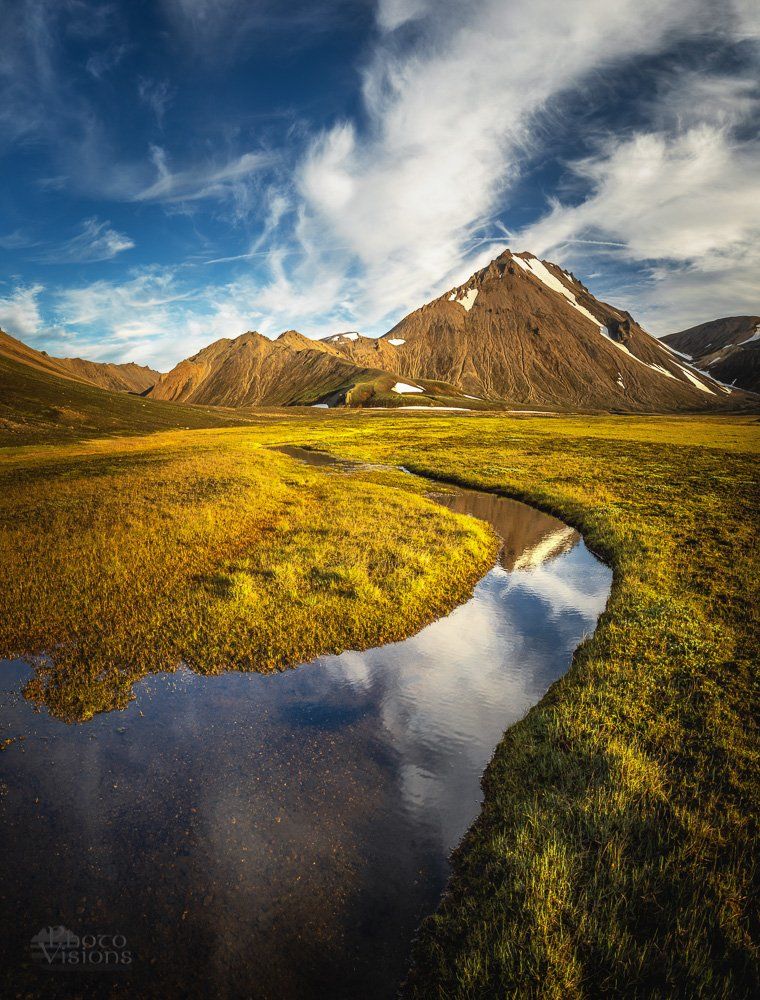 mountain,river,iceland,nature,highlands,golden hour,travel,nature, Adrian Szatewicz
