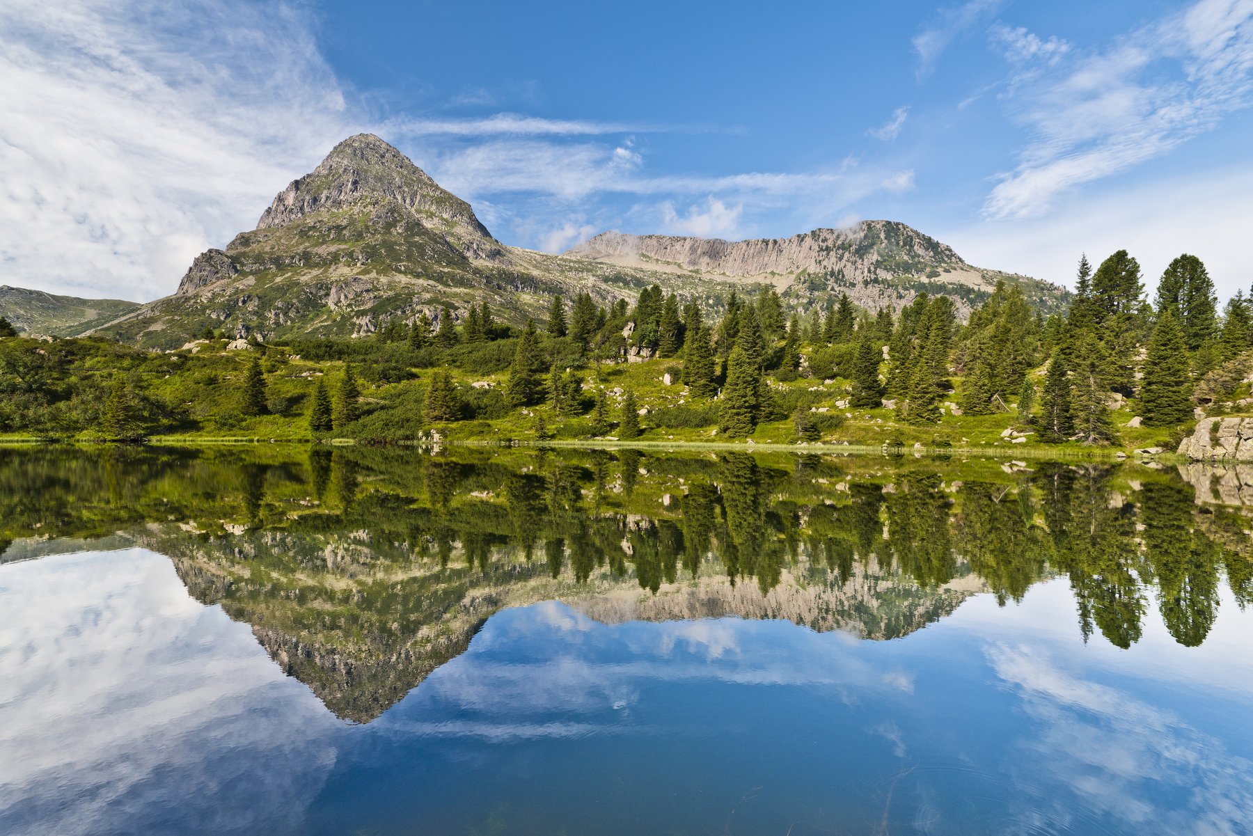 landscape lake reflection mountains dolomites, Paolo Barbarini