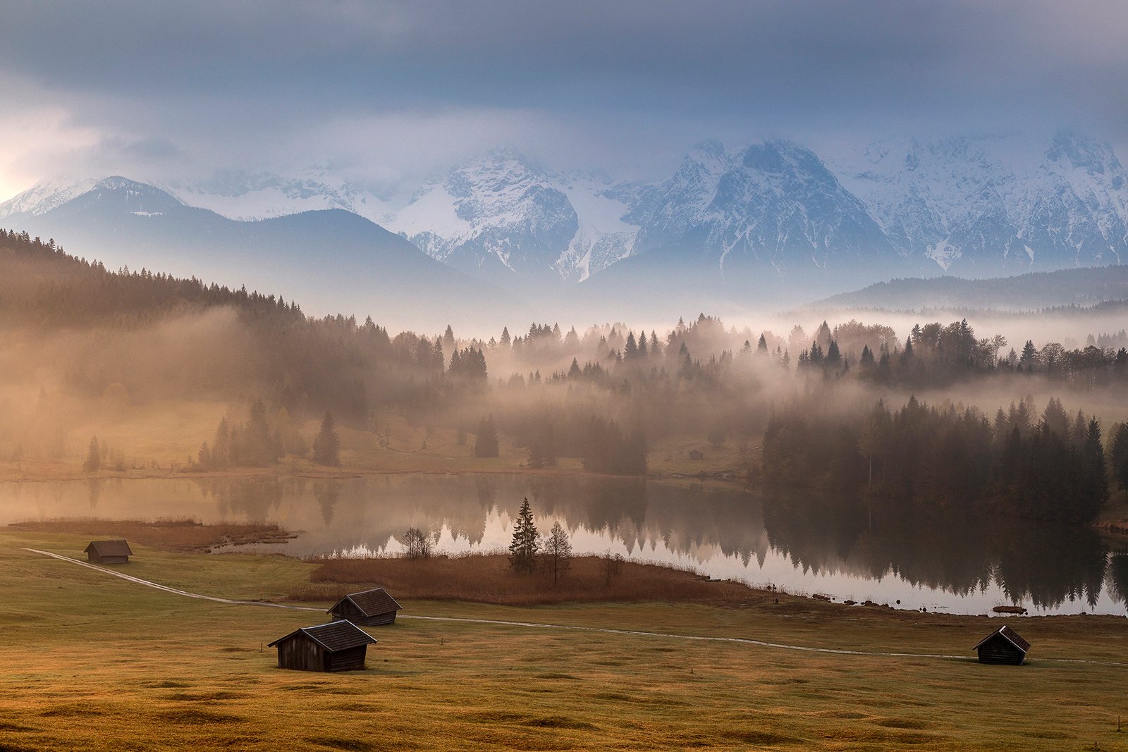 mountains, bavaria, germany, sunrise, landscape, nature, travel, autumn, fog, clouds, Lazar Ioan Ovidiu