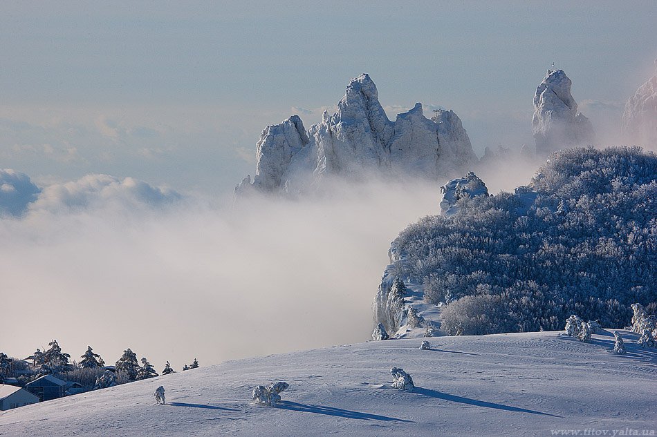 крым, туман, снег, зима, ай-петри, ялта, Serge Titov