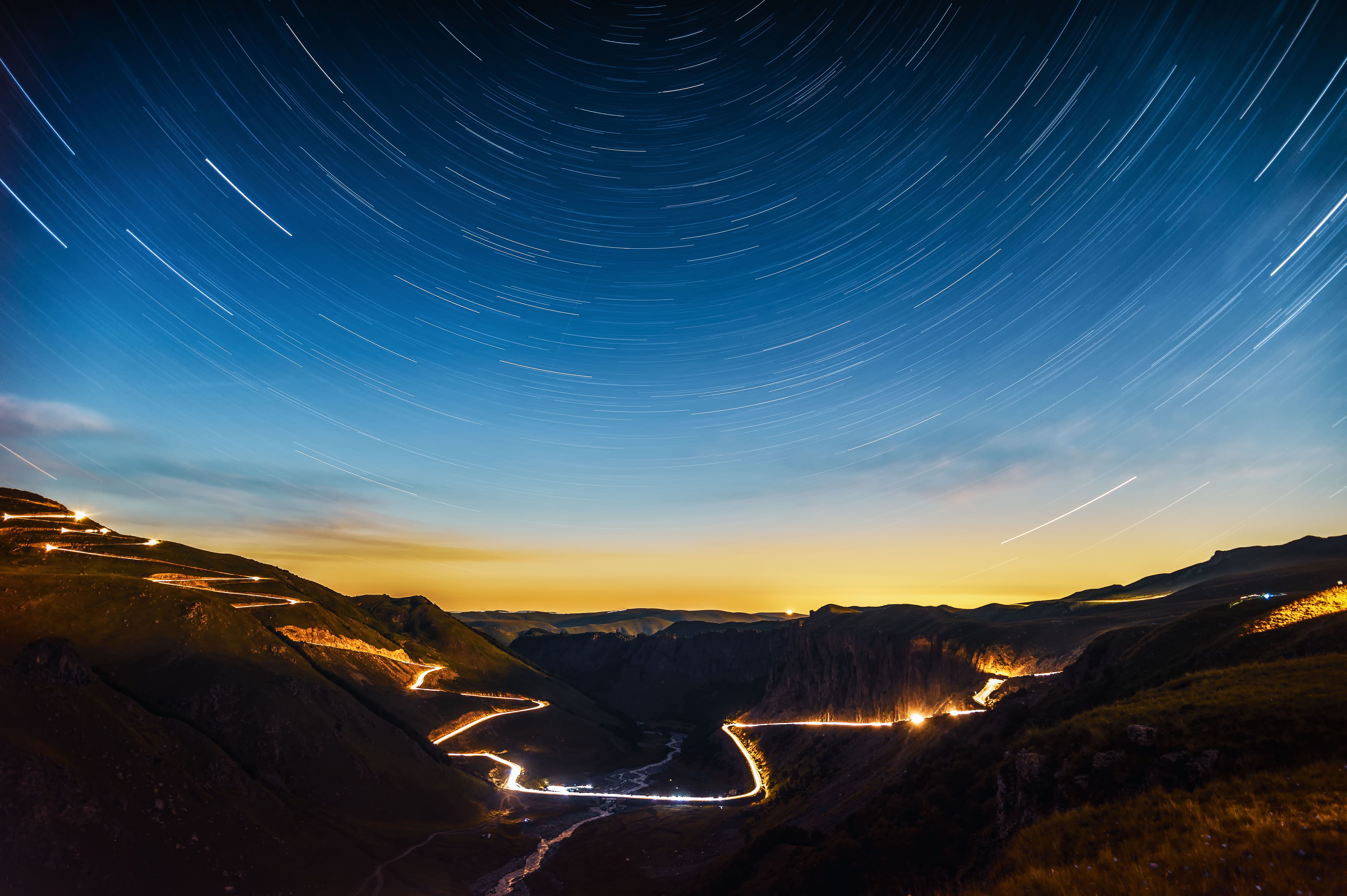 mountains summer elbrus gorge  landscape nature night longexposure, Егор Бугримов