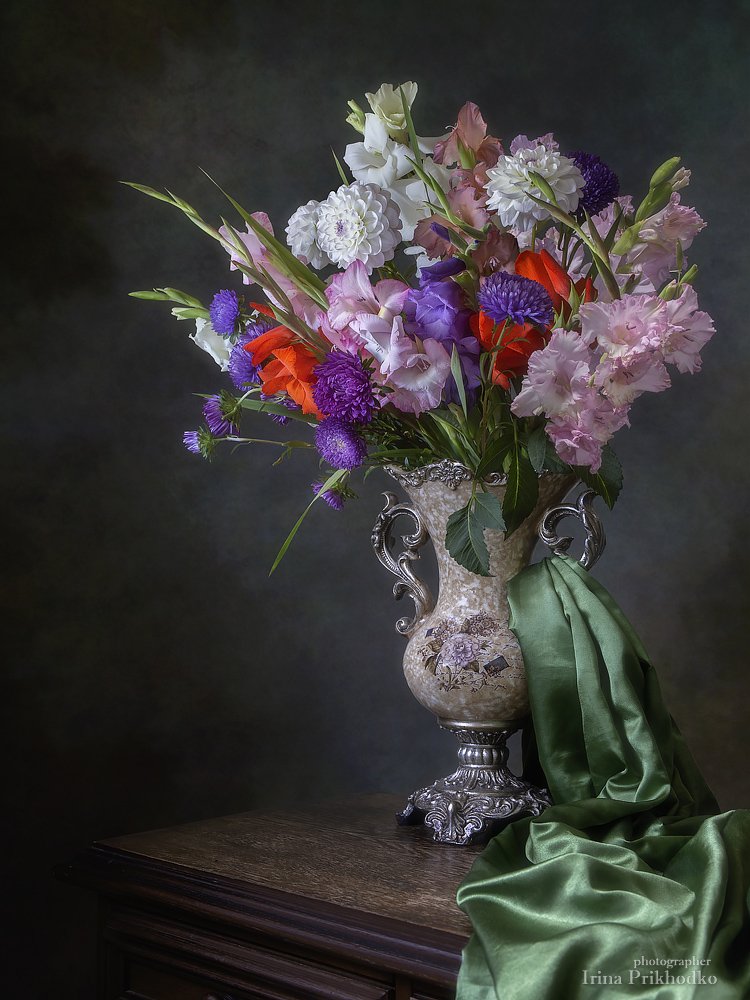 натюрморт, цветочный, садовые цветы, букет, винтажный, художественное фото, Ирина Приходько