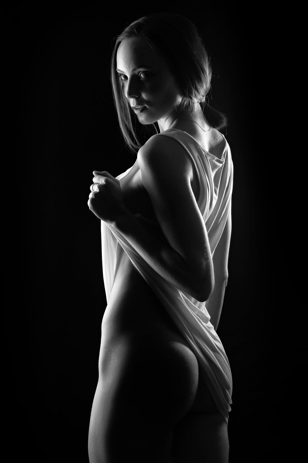 People, One Person, Female, Naked, Studio Shot, One Teenager Only, One Teenage Girl Only, Teenager, Teenage Girl, Girl, Sensuality, One Girl Only, Femininity, Beautiful Woman, Beauty, nude, sexy, black and white, young women, Hot,, Виталий Мытник