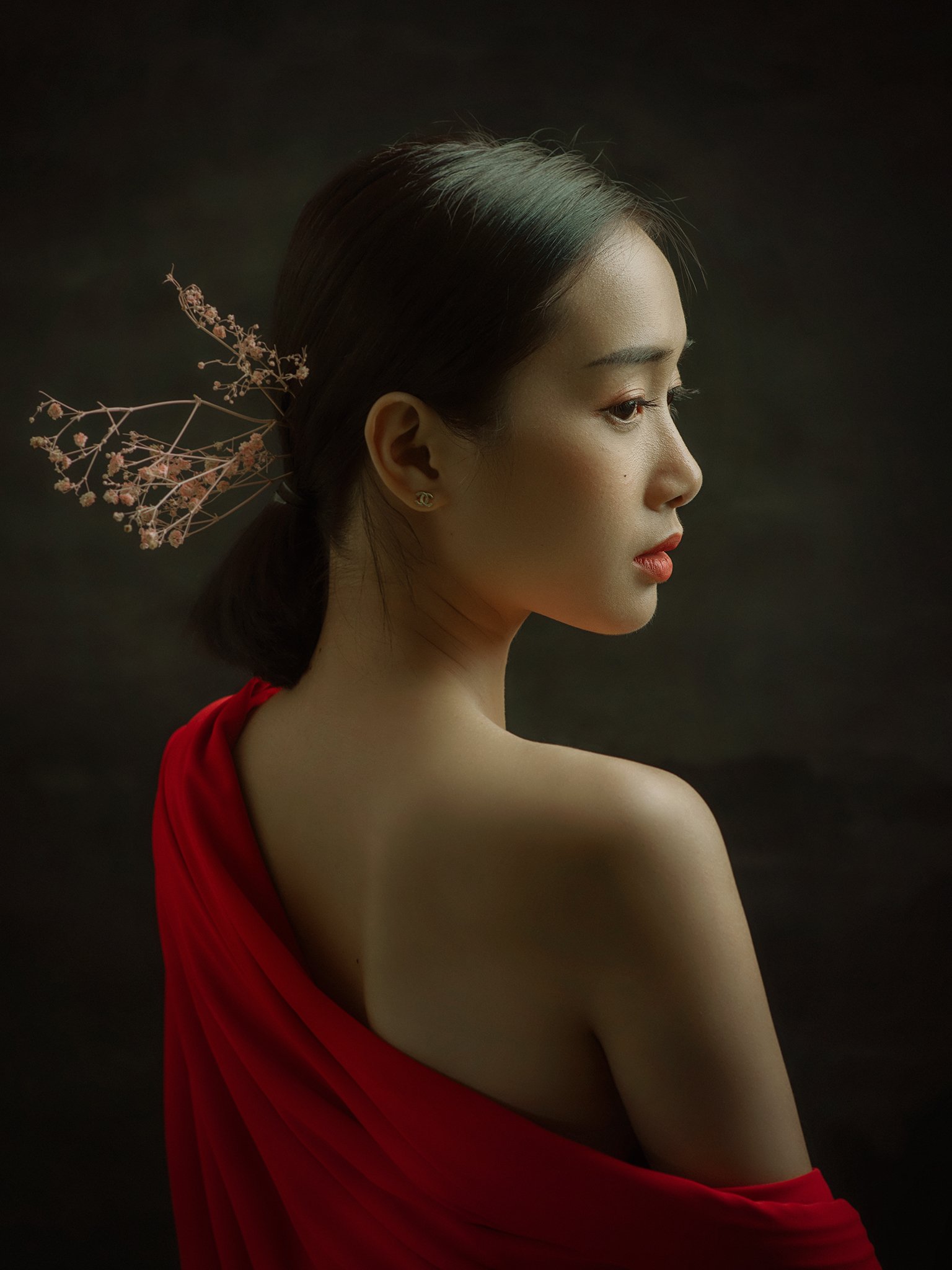 portrait, female, woman, girl, asian, vietnam, vietnamese, young, studio, mood, skin, flesh, Hoang Viet Nguyen