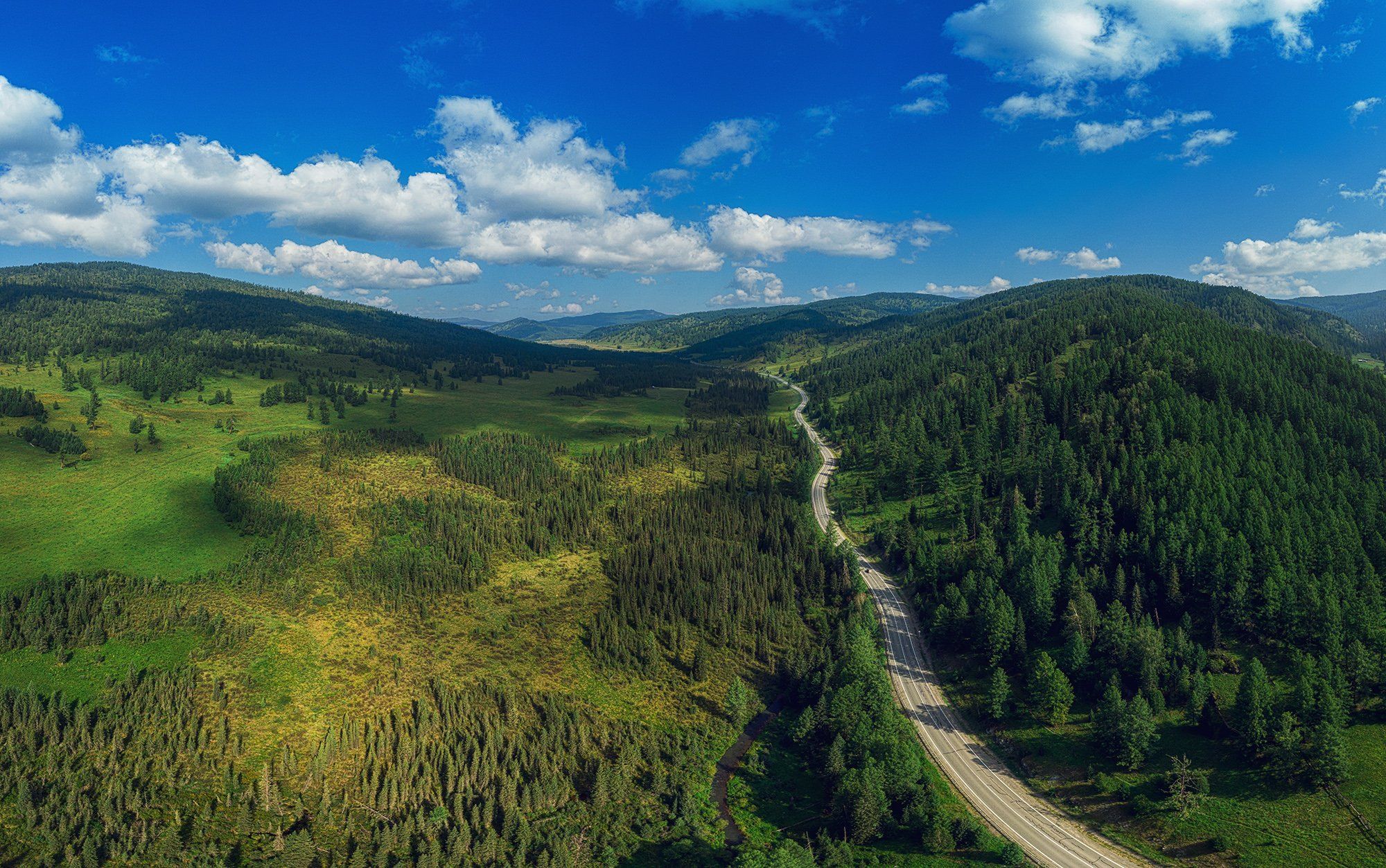 altai, road, aerial, Руслан Олинчук