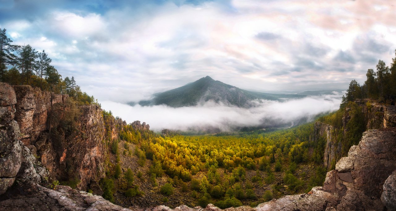 Урал, Айгир, Ямантау, башкирия, mountains, clouds, landscape, Vyacheslav Lozhkin