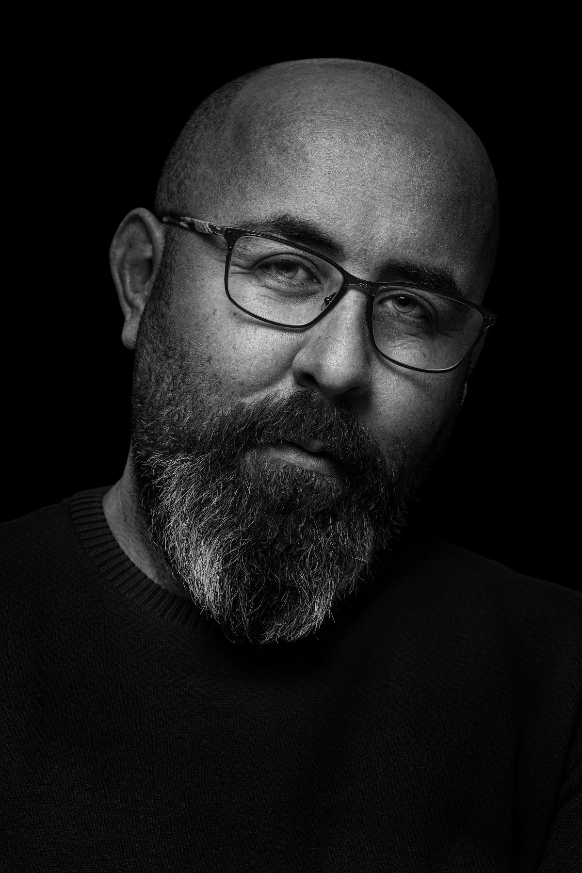 portrait, face, glases, blackandwhite, Андрей Любицкий