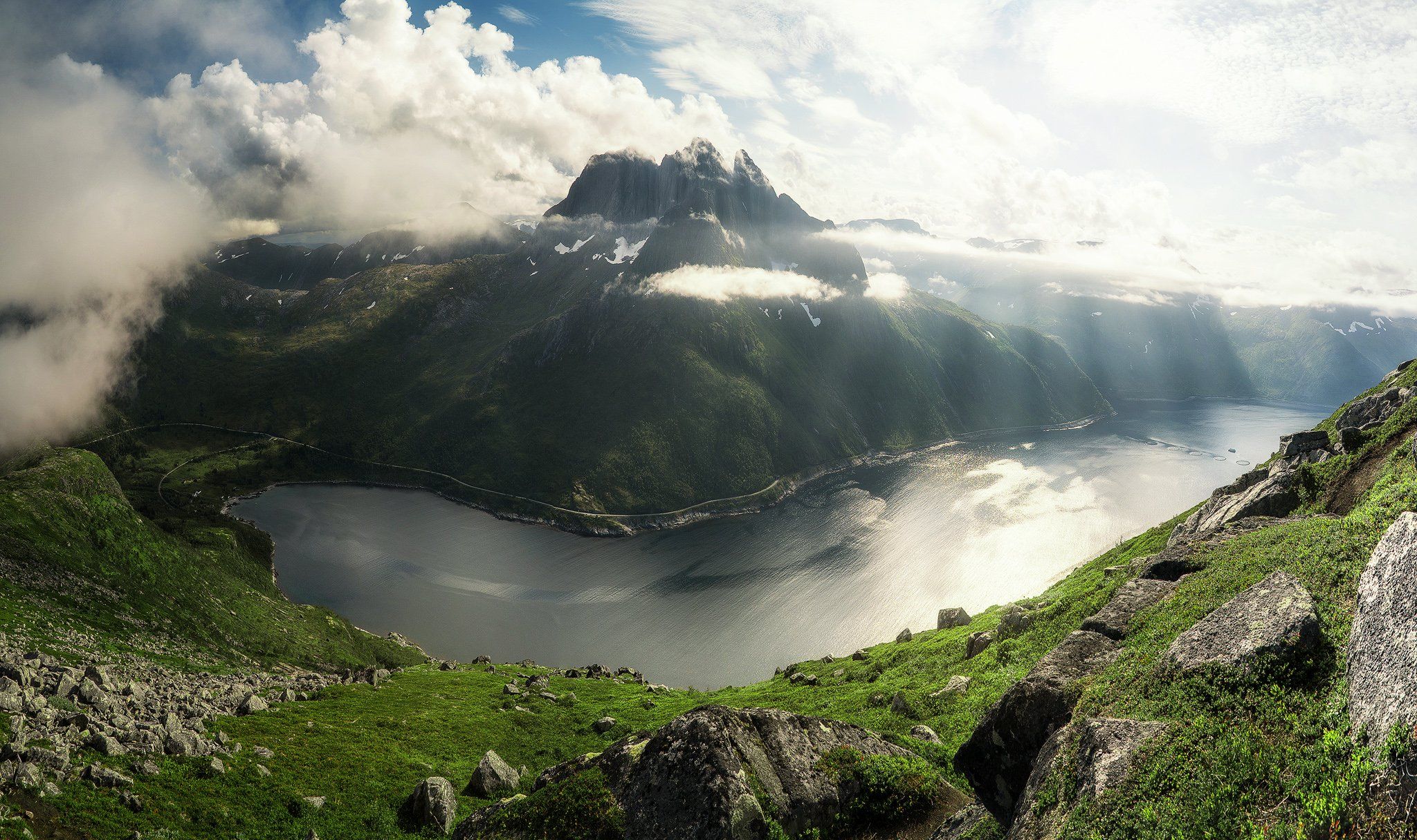 senja, norway, fjord, mountains, Błażej Krzyżanek