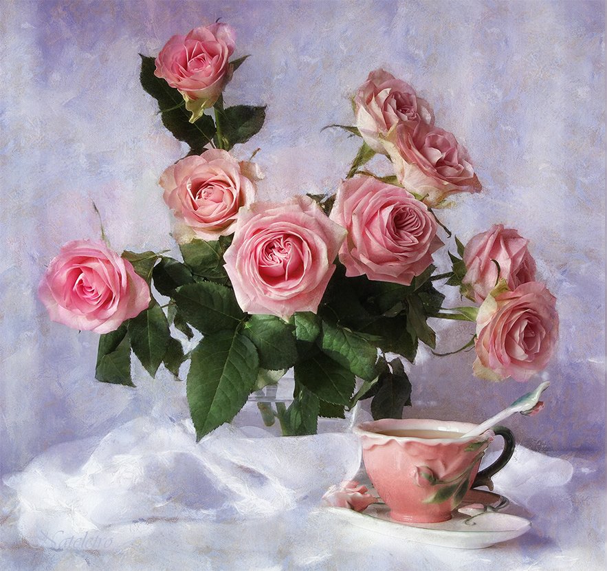натюрморт, цветы, розы, Наталья Кузнецова (Nateletro)