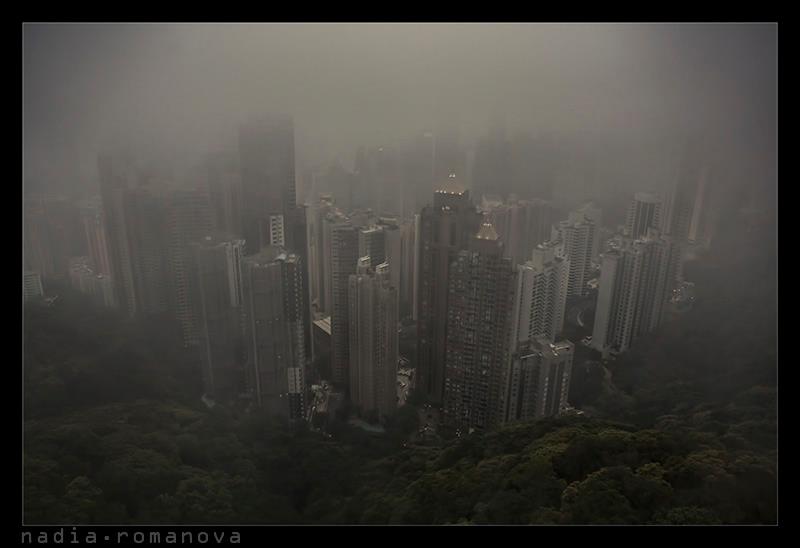 fog, hongkong, city, urban, Nadia Romanova