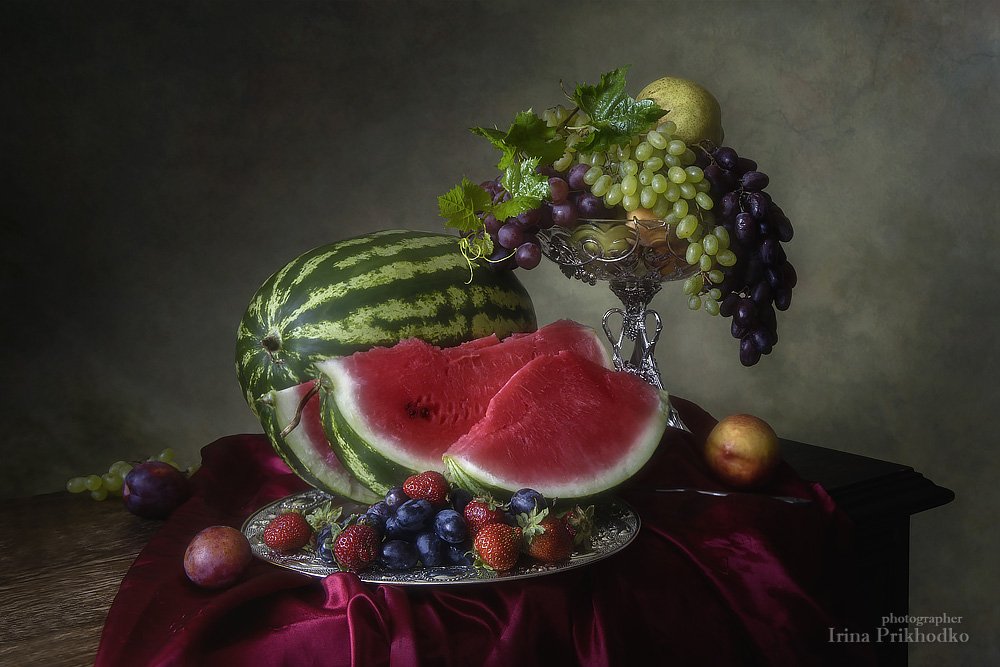 натюрморт, лето, фрукты, арбуз, художественное фото, винтажный, Ирина Приходько