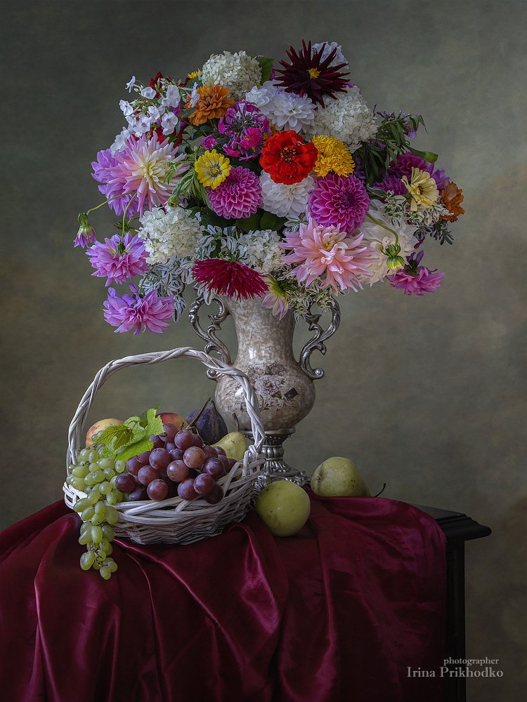 натюрморт, лето, август, фрукты, цветы, букеты, винтажный, художественное фото, Ирина Приходько