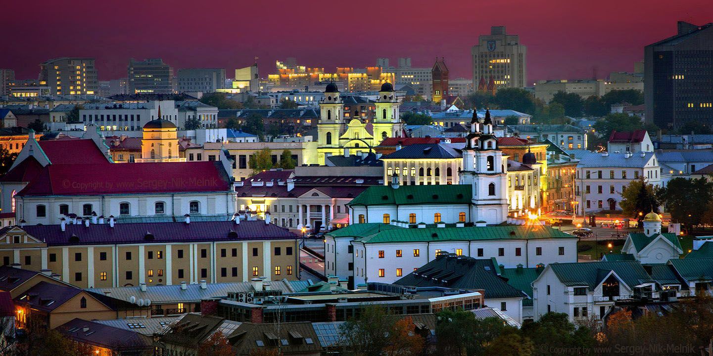Последние лучи заката над Минском?