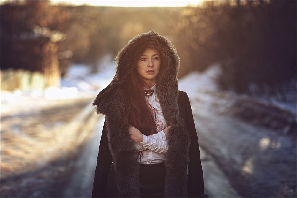 winter. girl, portrait, Данила Лопаткин