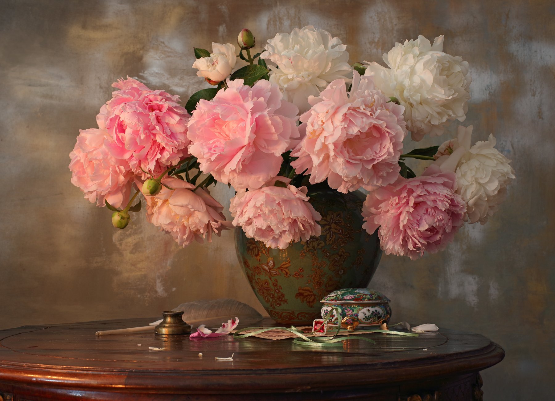 цветы, пионы, букет, ваза, Андрей Морозов