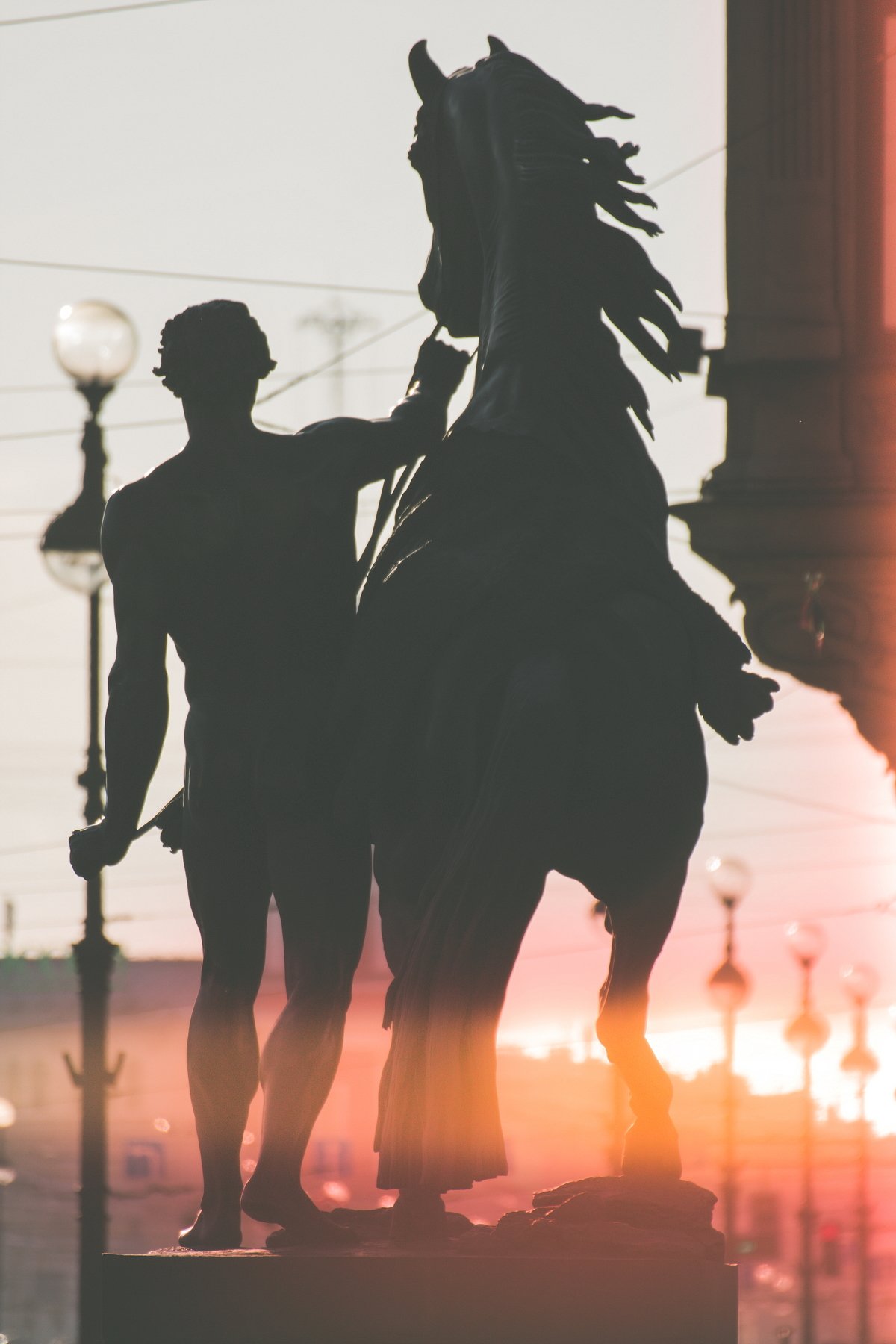 закат, конь, лошади, лошадь, скульптура, скульптуры, Vladimir Kedrov
