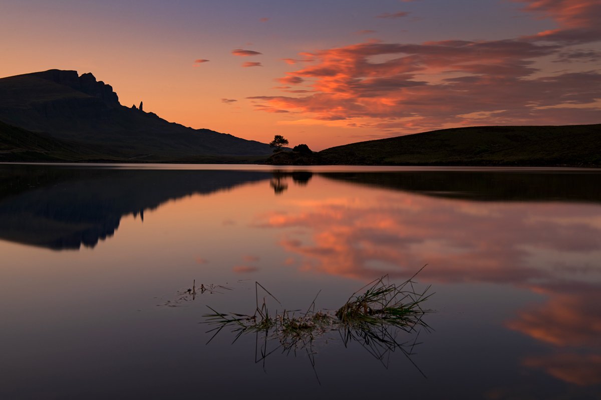 scotland, loch fada, reflection, landscape, old man of storr, isle of skye, skye, landscape,, Sandra Kepkowska
