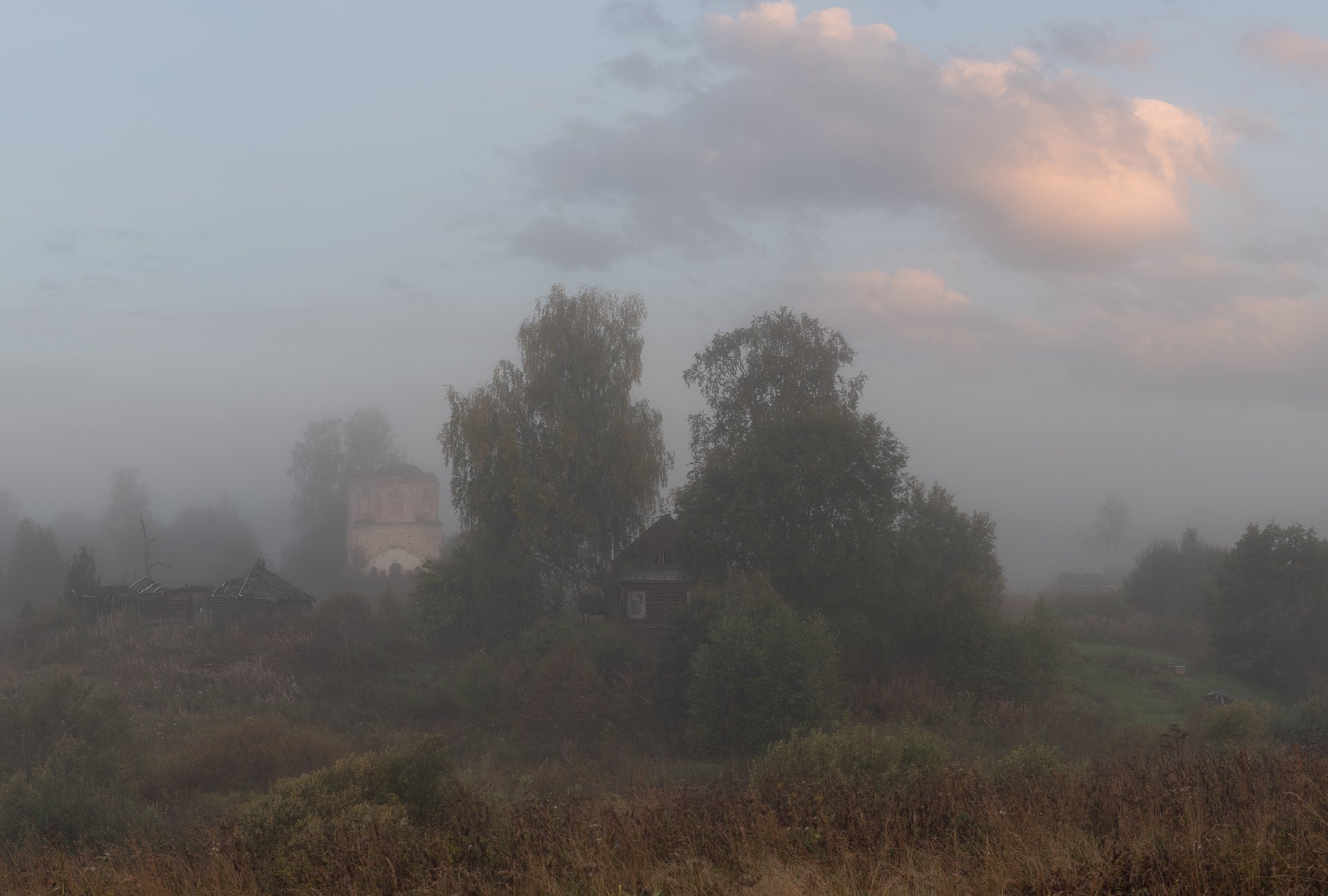 новгородская область, туман, осень, сентябрь, утро, Роман Фабричный