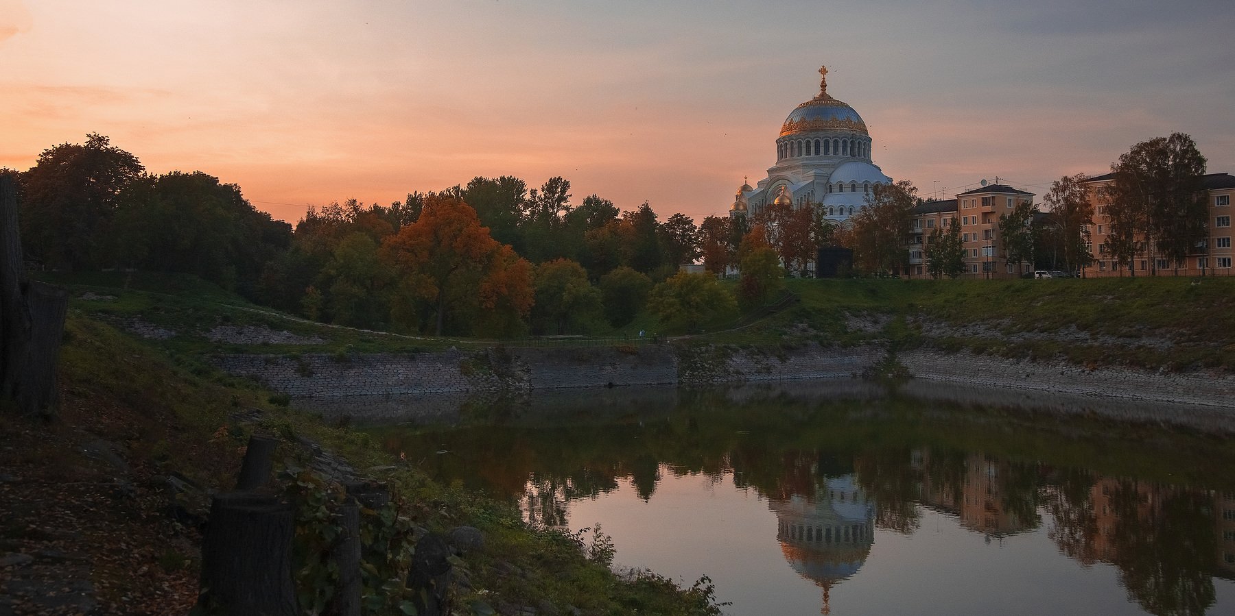 вечер, закат, город, архитектура, осень, Александр Игнатьев