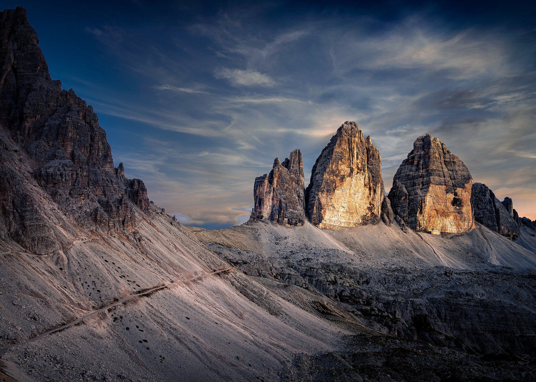 dolomites tre cime italy mountain, Go Andy