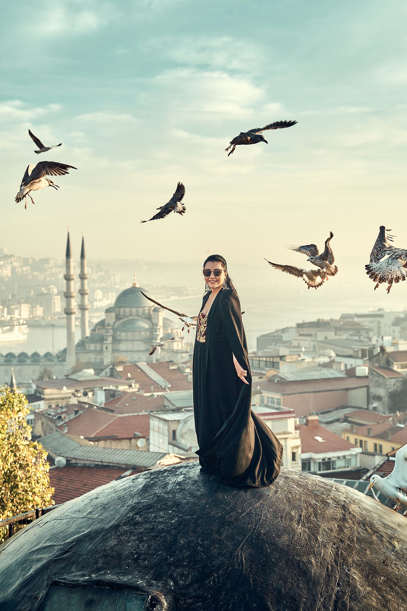 Фотосессия с чайками на стамбульских крышах.. Фотограф Гузенко Анатолий