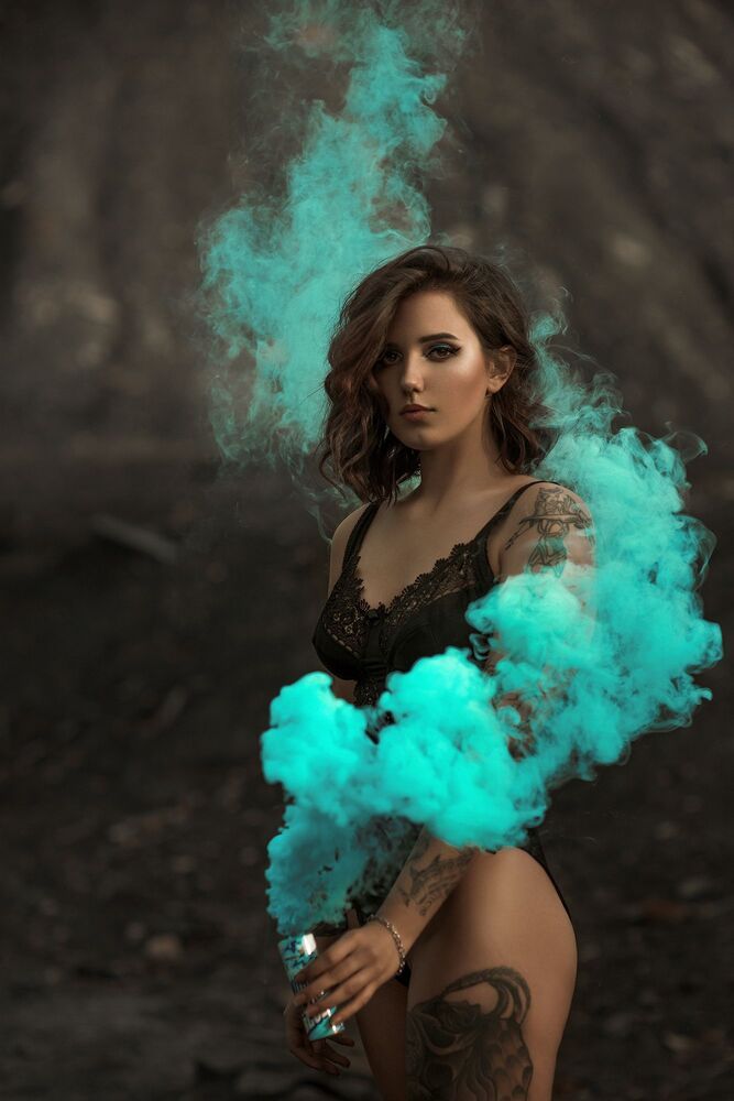 Blue smoke