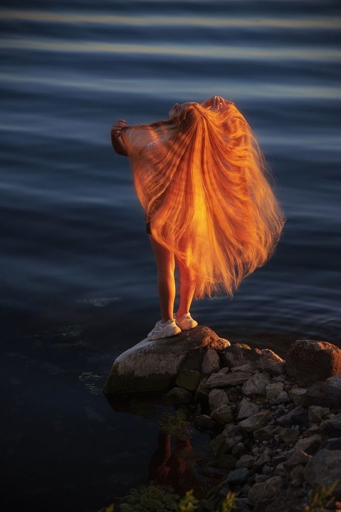 Flaming hair