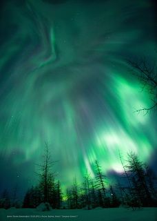 Северное Сияние в ночь на 16.03.2012 года ! Россия, Якутия, Айхал.