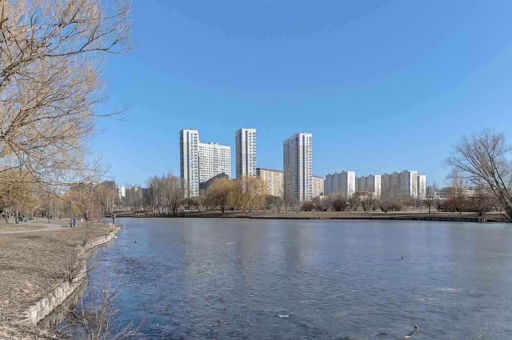 Март на городком пруду