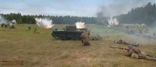 Июнь. Рассвет. Река изломом.
Туман над лесом. Тишина.
Снаряд. Разрыв. И с неба громом:
- Сегодня началась война ...