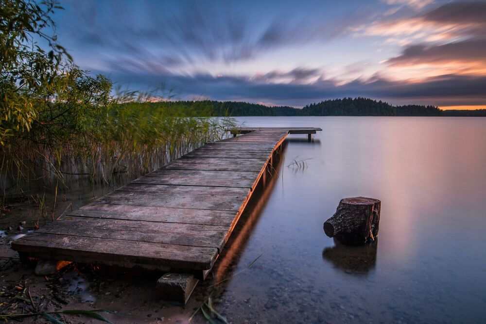 Kāla lake at sunset