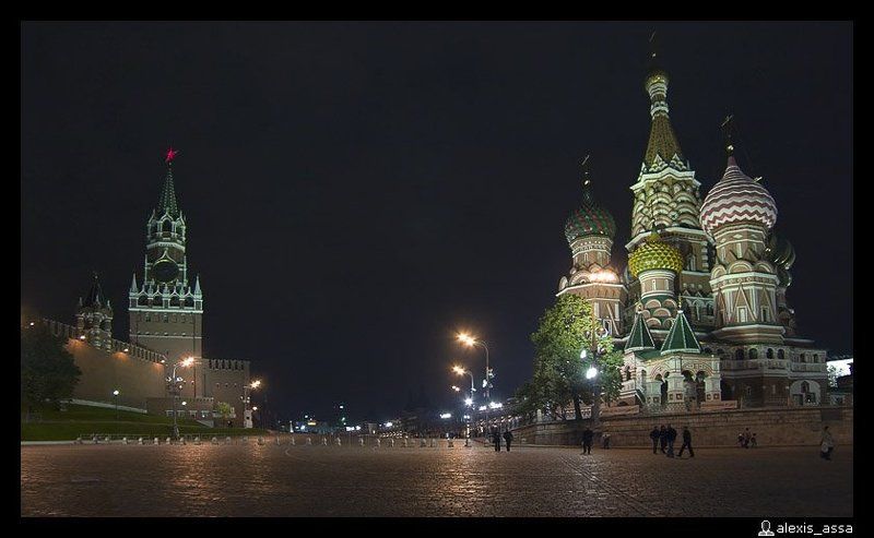 Москва, Васильевский, спуск, ночь Васильевский спускphoto preview