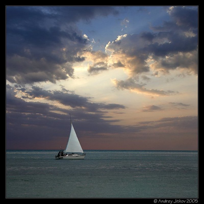 крым, рассвет, парусник, небо, море, photohunter, Морская..photo preview