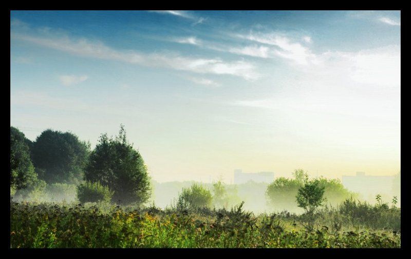 утро, лето Утро в Москвеphoto preview