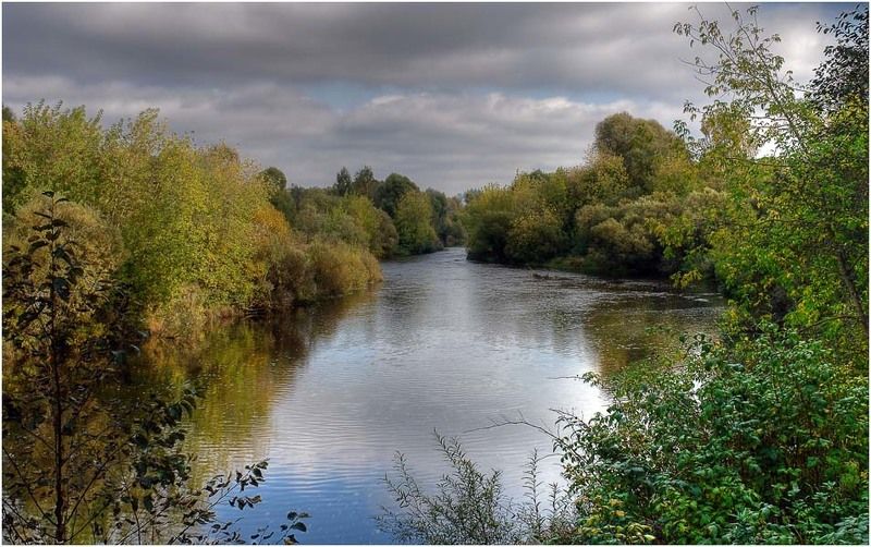осень, река, даль И взор устремляется в даль...photo preview