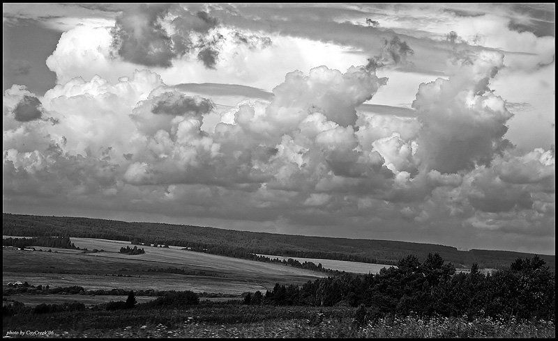 пейзаж, путешествия, небо Черно-белый пейзажphoto preview