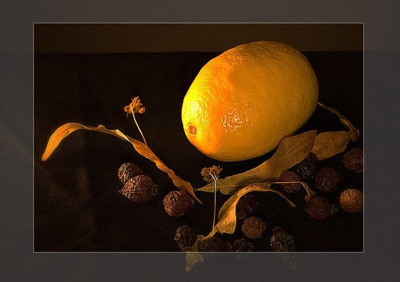 Нестабильный натюрморт с лимономphoto preview